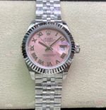 Swiss Copy Rolex Datejust I 31mm watch Pink Roman Dial Jubilee Strap